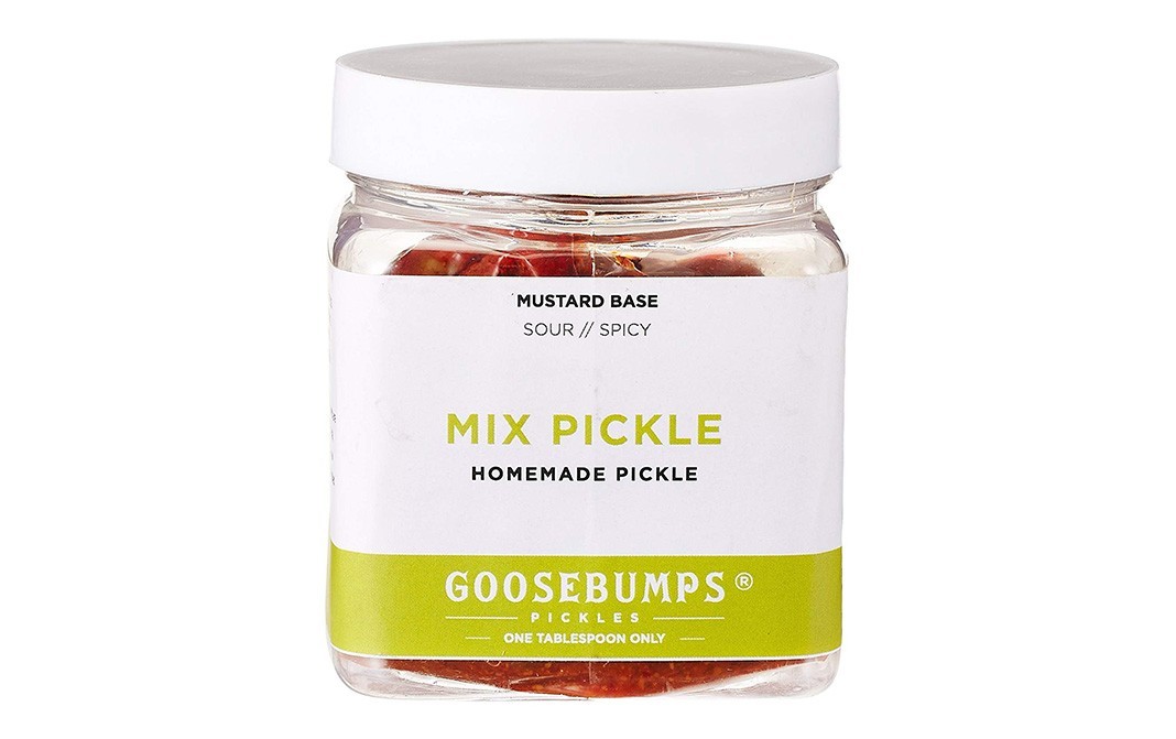Goosebumps Mix Pickle (Mustard Base - Sour / Spicy) Homemade Pickle   Glass Jar  250 grams